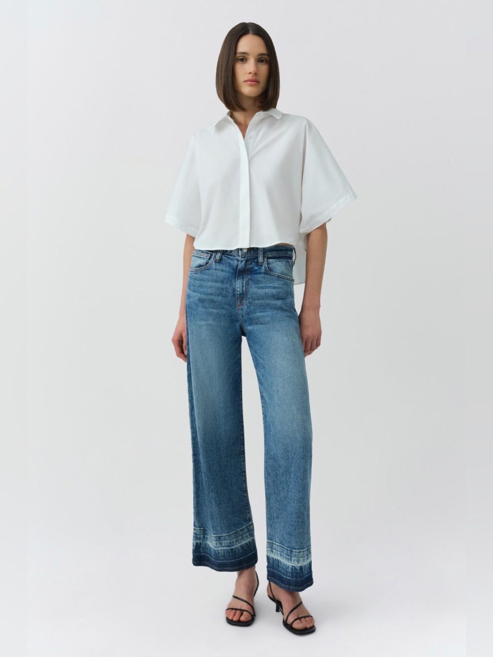 Simkhai Jude Wide Leg Denim Jeans in Sherwood